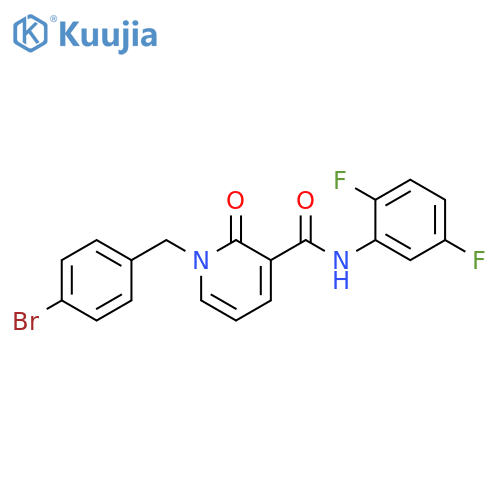 1-(4-bromophenyl)methyl-N-(2,5-difluorophenyl)-2-oxo-1,2-dihydropyridine-3-carboxamide structure