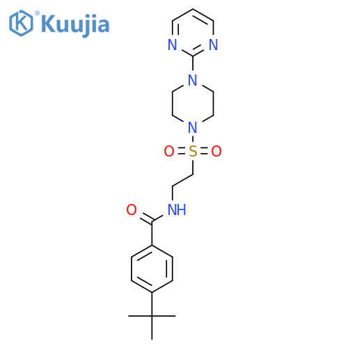 4-tert-butyl-N-(2-{4-(pyrimidin-2-yl)piperazin-1-ylsulfonyl}ethyl)benzamide structure