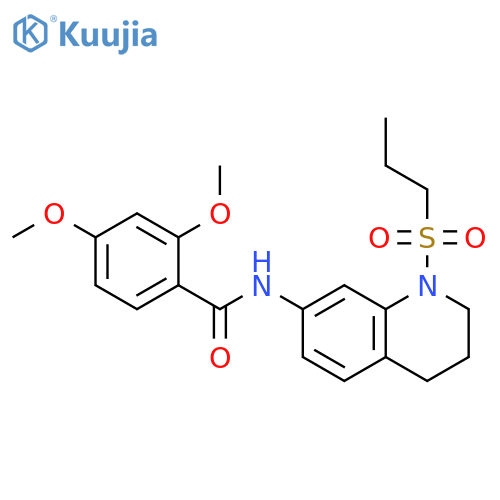 2,4-dimethoxy-N-1-(propane-1-sulfonyl)-1,2,3,4-tetrahydroquinolin-7-ylbenzamide structure