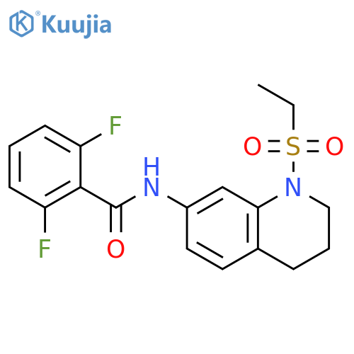 N-1-(ethanesulfonyl)-1,2,3,4-tetrahydroquinolin-7-yl-2,6-difluorobenzamide structure