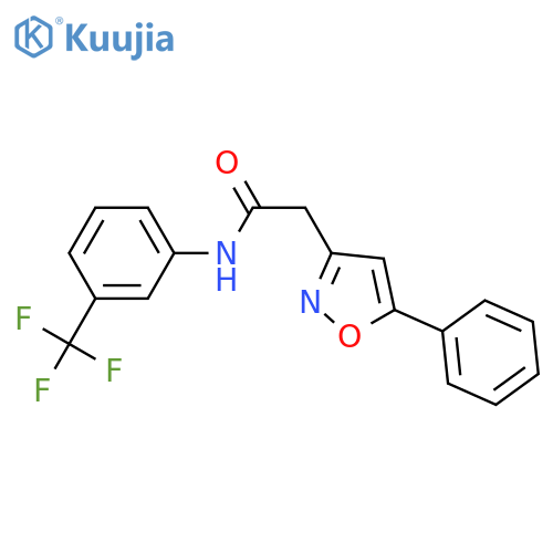 2-(5-phenyl-1,2-oxazol-3-yl)-N-[3-(trifluoromethyl)phenyl]acetamide structure