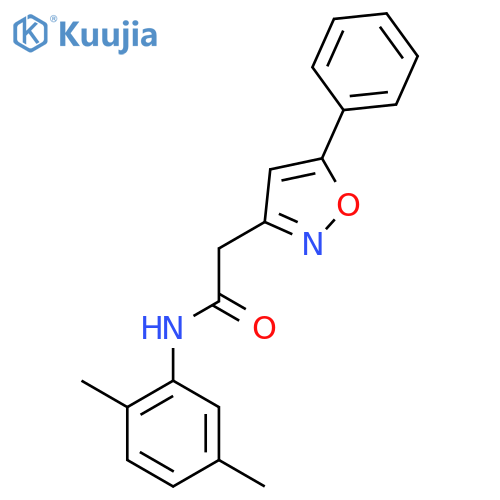 N-(2,5-dimethylphenyl)-2-(5-phenyl-1,2-oxazol-3-yl)acetamide structure