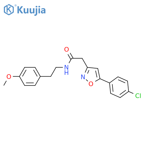 2-[5-(4-chlorophenyl)-1,2-oxazol-3-yl]-N-[2-(4-methoxyphenyl)ethyl]acetamide structure