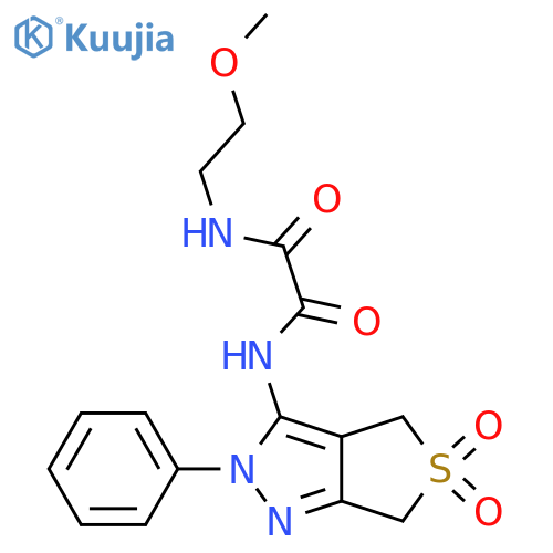 N'-{5,5-dioxo-2-phenyl-2H,4H,6H-5lambda6-thieno3,4-cpyrazol-3-yl}-N-(2-methoxyethyl)ethanediamide structure