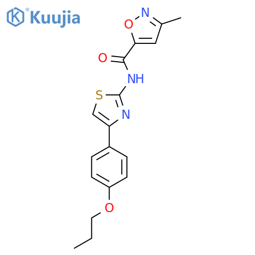 3-methyl-N-4-(4-propoxyphenyl)-1,3-thiazol-2-yl-1,2-oxazole-5-carboxamide structure