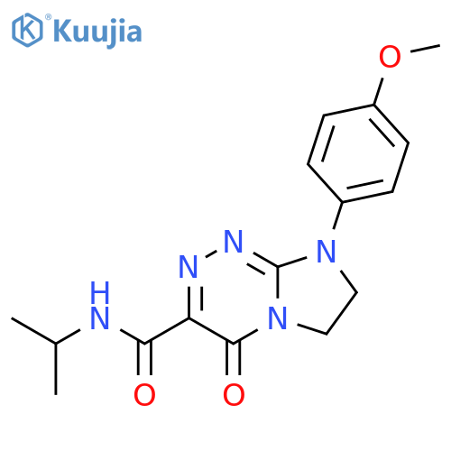 8-(4-methoxyphenyl)-4-oxo-N-(propan-2-yl)-4H,6H,7H,8H-imidazo2,1-c1,2,4triazine-3-carboxamide structure