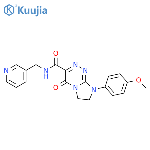 8-(4-methoxyphenyl)-4-oxo-N-(pyridin-3-yl)methyl-4H,6H,7H,8H-imidazo2,1-c1,2,4triazine-3-carboxamide structure