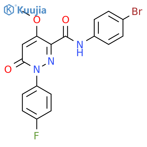 N-(4-bromophenyl)-1-(4-fluorophenyl)-4-methoxy-6-oxo-1,6-dihydropyridazine-3-carboxamide structure