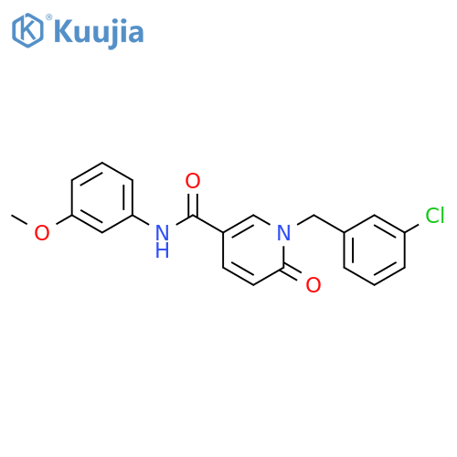 1-(3-chlorophenyl)methyl-N-(3-methoxyphenyl)-6-oxo-1,6-dihydropyridine-3-carboxamide structure