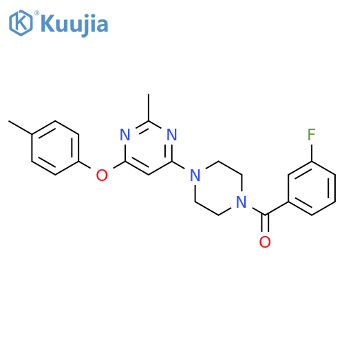 4-4-(3-fluorobenzoyl)piperazin-1-yl-2-methyl-6-(4-methylphenoxy)pyrimidine structure