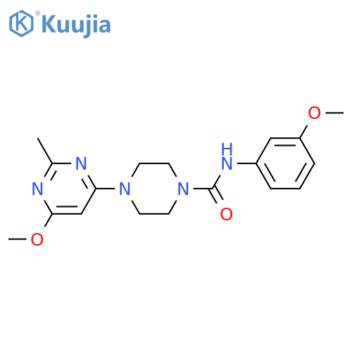 4-(6-methoxy-2-methylpyrimidin-4-yl)-N-(3-methoxyphenyl)piperazine-1-carboxamide structure