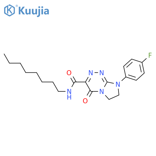 8-(4-fluorophenyl)-N-octyl-4-oxo-4H,6H,7H,8H-imidazo2,1-c1,2,4triazine-3-carboxamide structure