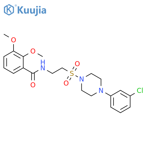 N-(2-{4-(3-chlorophenyl)piperazin-1-ylsulfonyl}ethyl)-2,3-dimethoxybenzamide structure