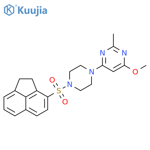 4-4-(1,2-dihydroacenaphthylene-3-sulfonyl)piperazin-1-yl-6-methoxy-2-methylpyrimidine structure