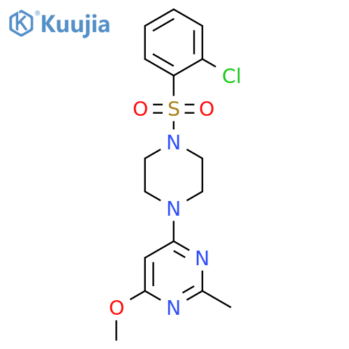 4-4-(2-chlorobenzenesulfonyl)piperazin-1-yl-6-methoxy-2-methylpyrimidine structure