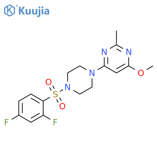 4-4-(2,4-difluorobenzenesulfonyl)piperazin-1-yl-6-methoxy-2-methylpyrimidine structure