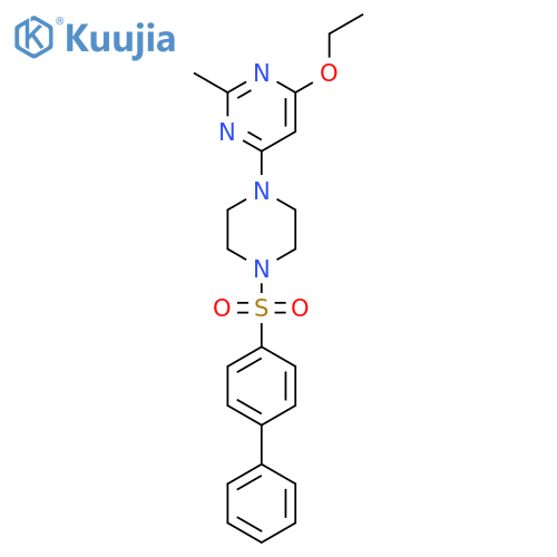 4-(4-{1,1'-biphenyl-4-sulfonyl}piperazin-1-yl)-6-ethoxy-2-methylpyrimidine structure