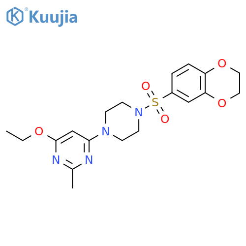 4-4-(2,3-dihydro-1,4-benzodioxine-6-sulfonyl)piperazin-1-yl-6-ethoxy-2-methylpyrimidine structure