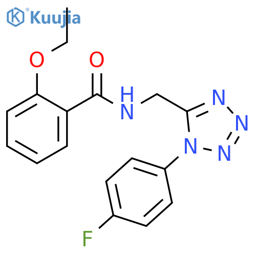 2-ethoxy-N-{1-(4-fluorophenyl)-1H-1,2,3,4-tetrazol-5-ylmethyl}benzamide structure