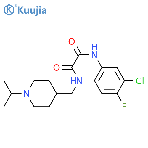 N'-(3-chloro-4-fluorophenyl)-N-{1-(propan-2-yl)piperidin-4-ylmethyl}ethanediamide structure