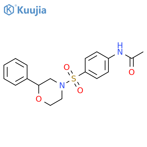 N-{4-(2-phenylmorpholin-4-yl)sulfonylphenyl}acetamide structure