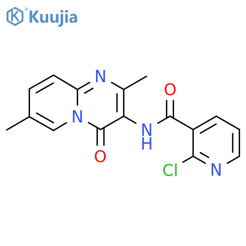 2-chloro-N-{2,7-dimethyl-4-oxo-4H-pyrido1,2-apyrimidin-3-yl}pyridine-3-carboxamide structure