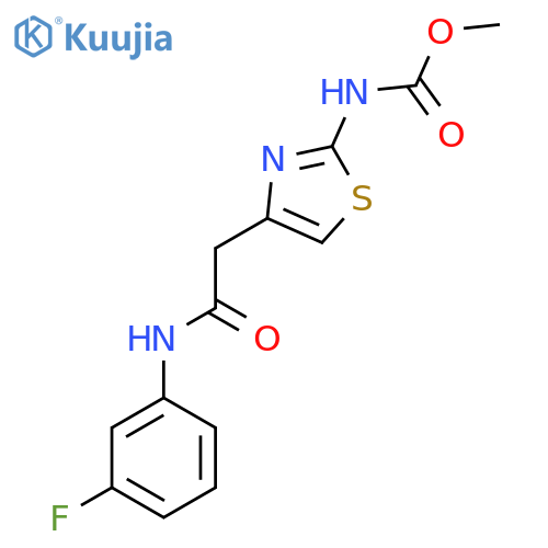 methyl N-(4-{(3-fluorophenyl)carbamoylmethyl}-1,3-thiazol-2-yl)carbamate structure