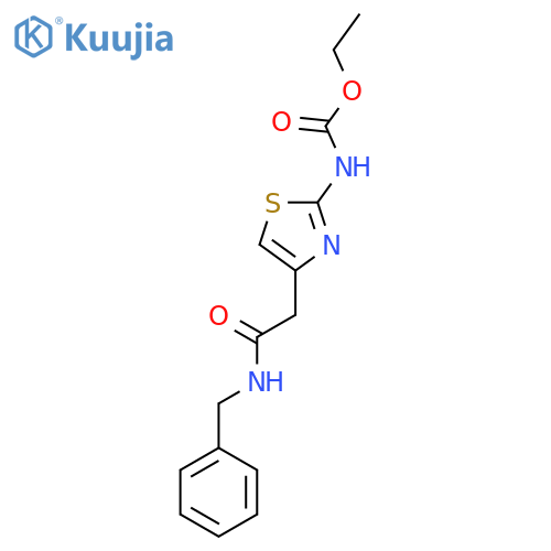 ethyl N-{4-(benzylcarbamoyl)methyl-1,3-thiazol-2-yl}carbamate structure
