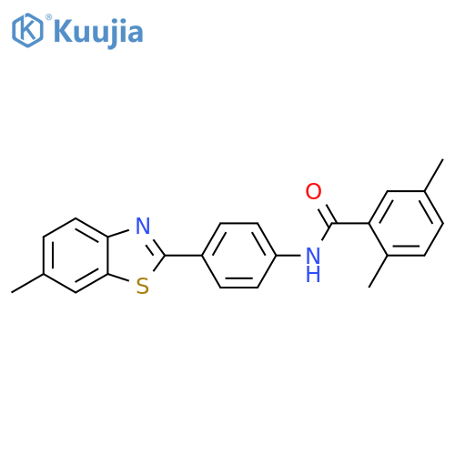 2,5-dimethyl-N-4-(6-methyl-1,3-benzothiazol-2-yl)phenylbenzamide structure