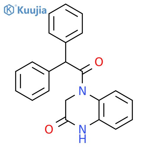 4-(2,2-diphenylacetyl)-1,2,3,4-tetrahydroquinoxalin-2-one structure