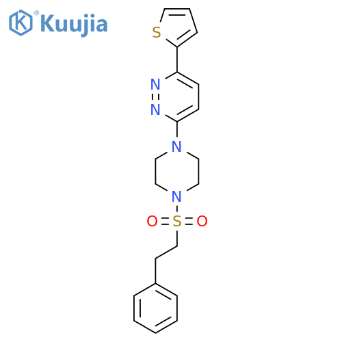 3-4-(2-phenylethanesulfonyl)piperazin-1-yl-6-(thiophen-2-yl)pyridazine structure