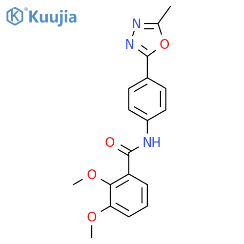 2,3-dimethoxy-N-4-(5-methyl-1,3,4-oxadiazol-2-yl)phenylbenzamide structure