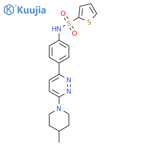 N-{4-6-(4-methylpiperidin-1-yl)pyridazin-3-ylphenyl}thiophene-2-sulfonamide structure