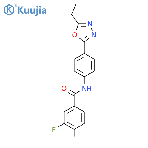 N-4-(5-ethyl-1,3,4-oxadiazol-2-yl)phenyl-3,4-difluorobenzamide structure