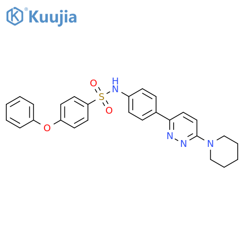 4-phenoxy-N-{4-6-(piperidin-1-yl)pyridazin-3-ylphenyl}benzene-1-sulfonamide structure