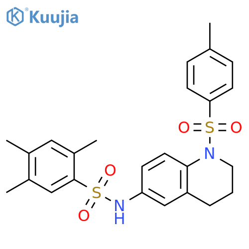 2,4,5-trimethyl-N-1-(4-methylbenzenesulfonyl)-1,2,3,4-tetrahydroquinolin-6-ylbenzene-1-sulfonamide structure