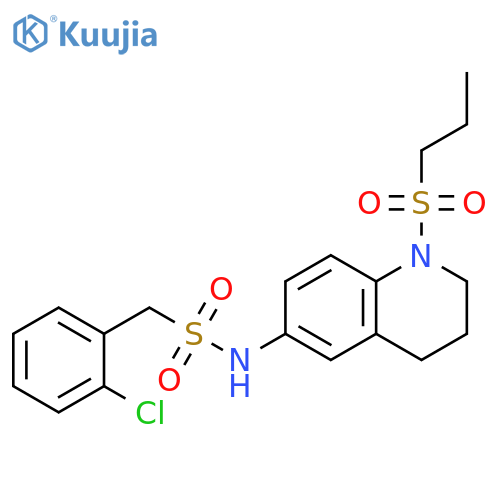 1-(2-chlorophenyl)-N-1-(propane-1-sulfonyl)-1,2,3,4-tetrahydroquinolin-6-ylmethanesulfonamide structure