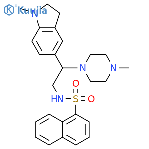 N-2-(1-methyl-2,3-dihydro-1H-indol-5-yl)-2-(4-methylpiperazin-1-yl)ethylnaphthalene-1-sulfonamide structure