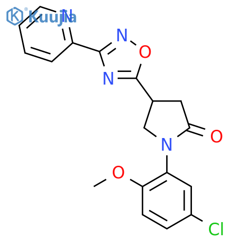 1-(5-chloro-2-methoxyphenyl)-4-3-(pyridin-2-yl)-1,2,4-oxadiazol-5-ylpyrrolidin-2-one structure