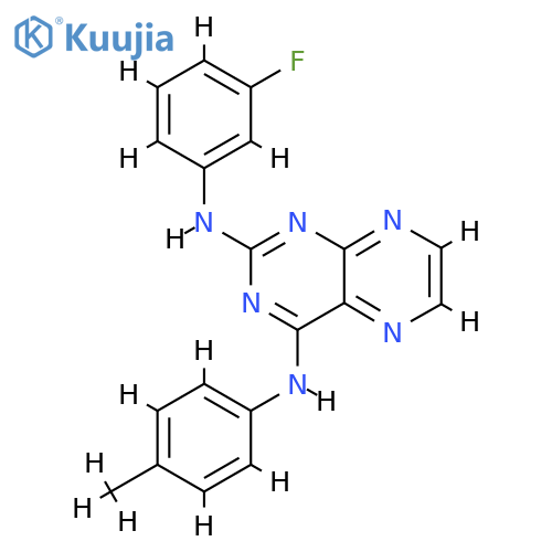N2-(3-fluorophenyl)-N4-(4-methylphenyl)pteridine-2,4-diamine structure