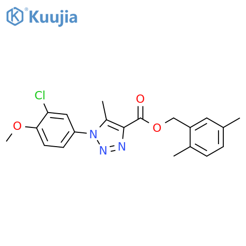 (2,5-Dimethylphenyl)methyl 1-(3-chloro-4-methoxyphenyl)-5-methyl-1H-1,2,3-triazole-4-carboxylate structure
