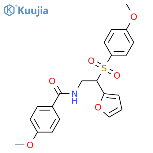 N-2-(furan-2-yl)-2-(4-methoxybenzenesulfonyl)ethyl-4-methoxybenzamide structure