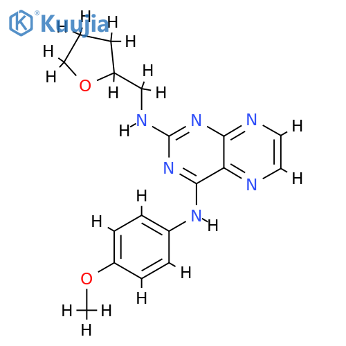 N4-(4-methoxyphenyl)-N2-(oxolan-2-yl)methylpteridine-2,4-diamine structure