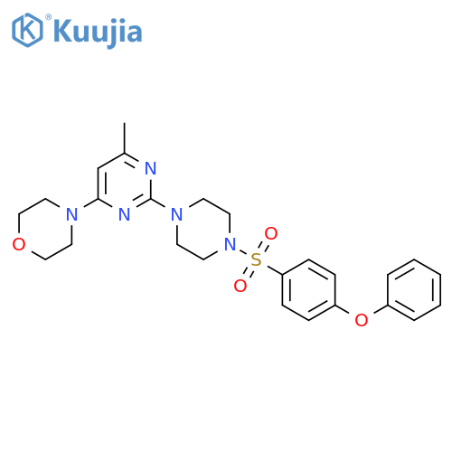 4-{6-Methyl-2-[4-(4-phenoxybenzenesulfonyl)piperazin-1-yl]pyrimidin-4-yl}morpholine structure