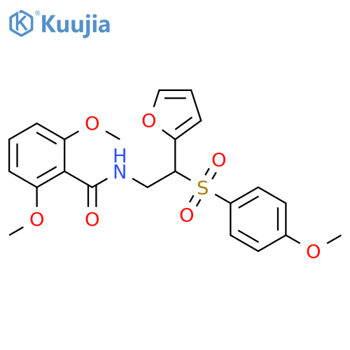 N-2-(furan-2-yl)-2-(4-methoxybenzenesulfonyl)ethyl-2,6-dimethoxybenzamide structure