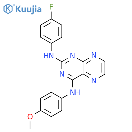 N2-(4-fluorophenyl)-N4-(4-methoxyphenyl)pteridine-2,4-diamine structure
