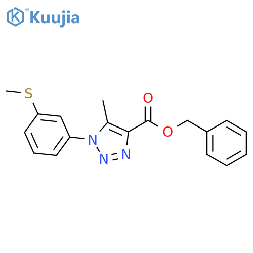 benzyl 5-methyl-1-3-(methylsulfanyl)phenyl-1H-1,2,3-triazole-4-carboxylate structure