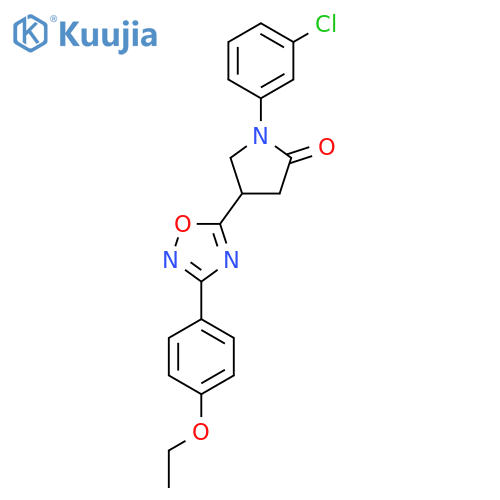 1-(3-chlorophenyl)-4-3-(4-ethoxyphenyl)-1,2,4-oxadiazol-5-ylpyrrolidin-2-one structure