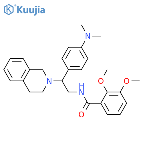 N-{2-4-(dimethylamino)phenyl-2-(1,2,3,4-tetrahydroisoquinolin-2-yl)ethyl}-2,3-dimethoxybenzamide structure