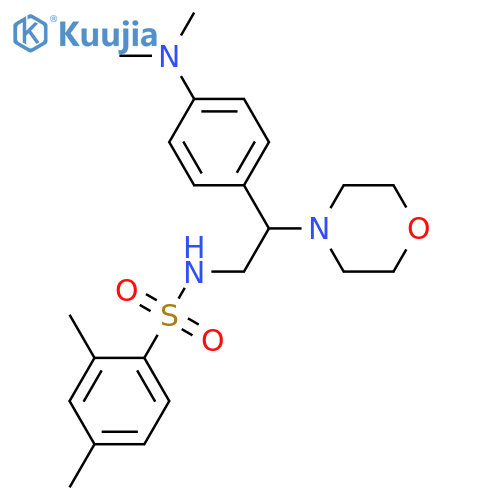 N-{2-4-(dimethylamino)phenyl-2-(morpholin-4-yl)ethyl}-2,4-dimethylbenzene-1-sulfonamide structure